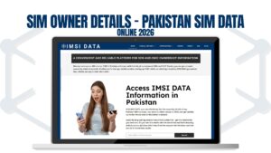 SIM Owner Details – Pakistan Sim Data Online 2026